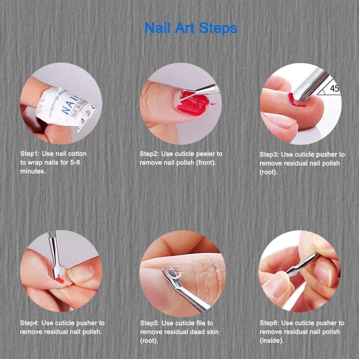 Dual ended cuticle pusher and cutter for pedicures