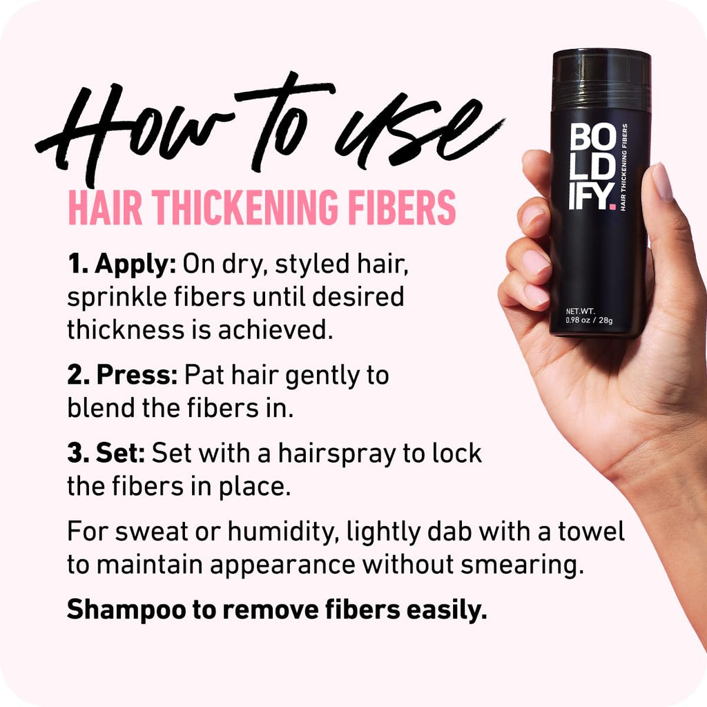 Boldify instant volume hair powder black shade containers
