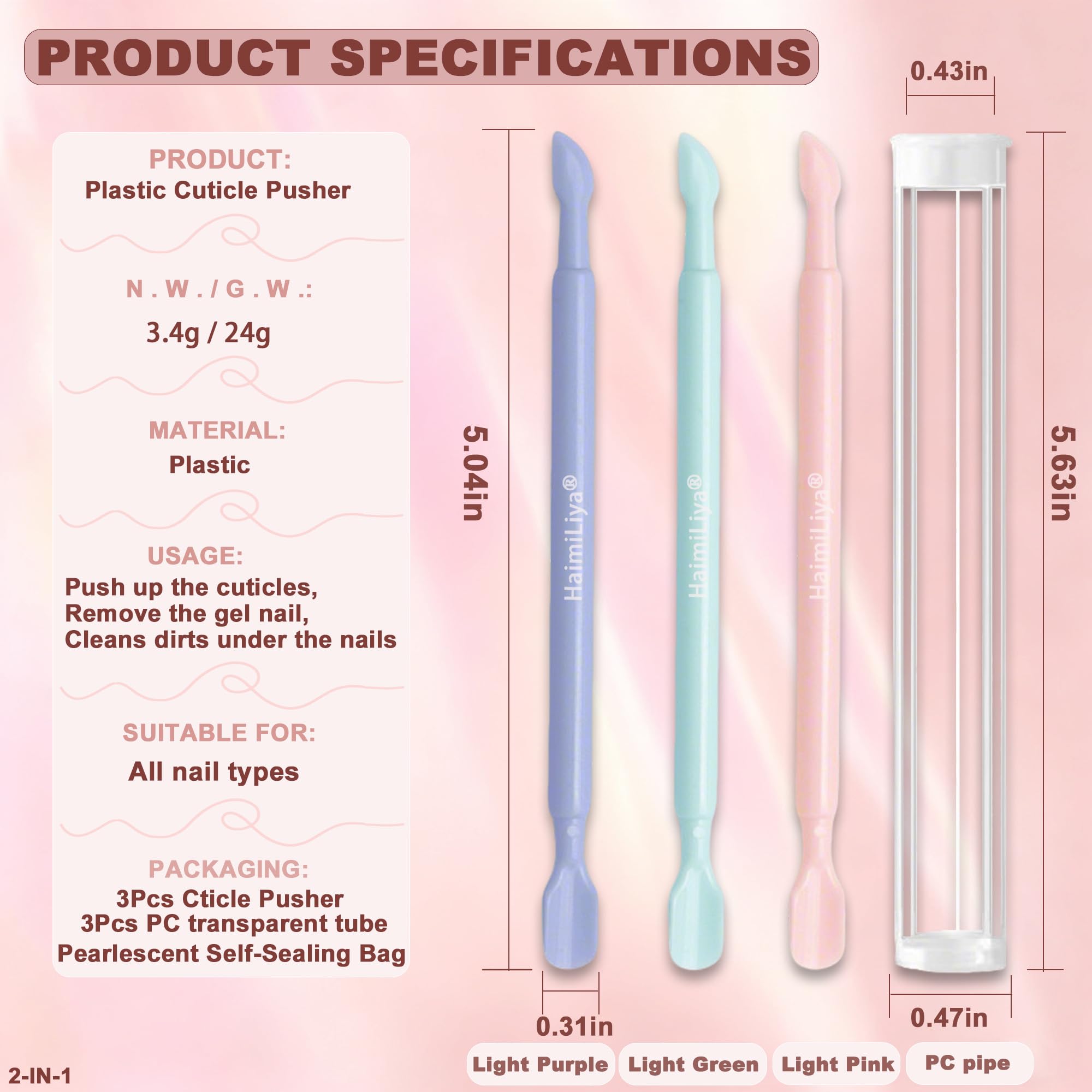 HaimiLiya nail cleaning tool showing the curved end design.