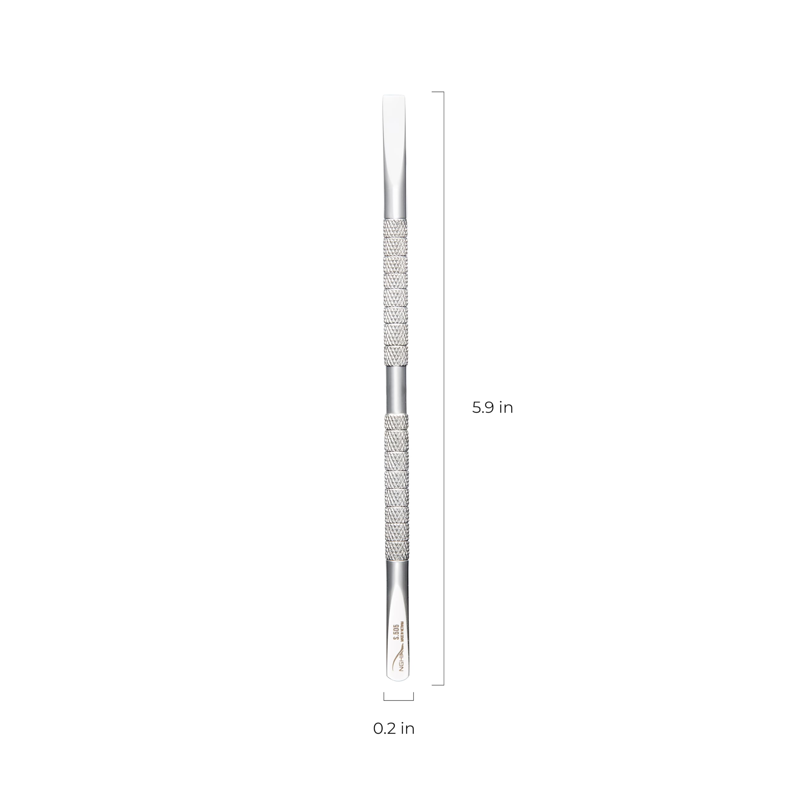 Nghia double-ended cuticle pusher tool tip detail