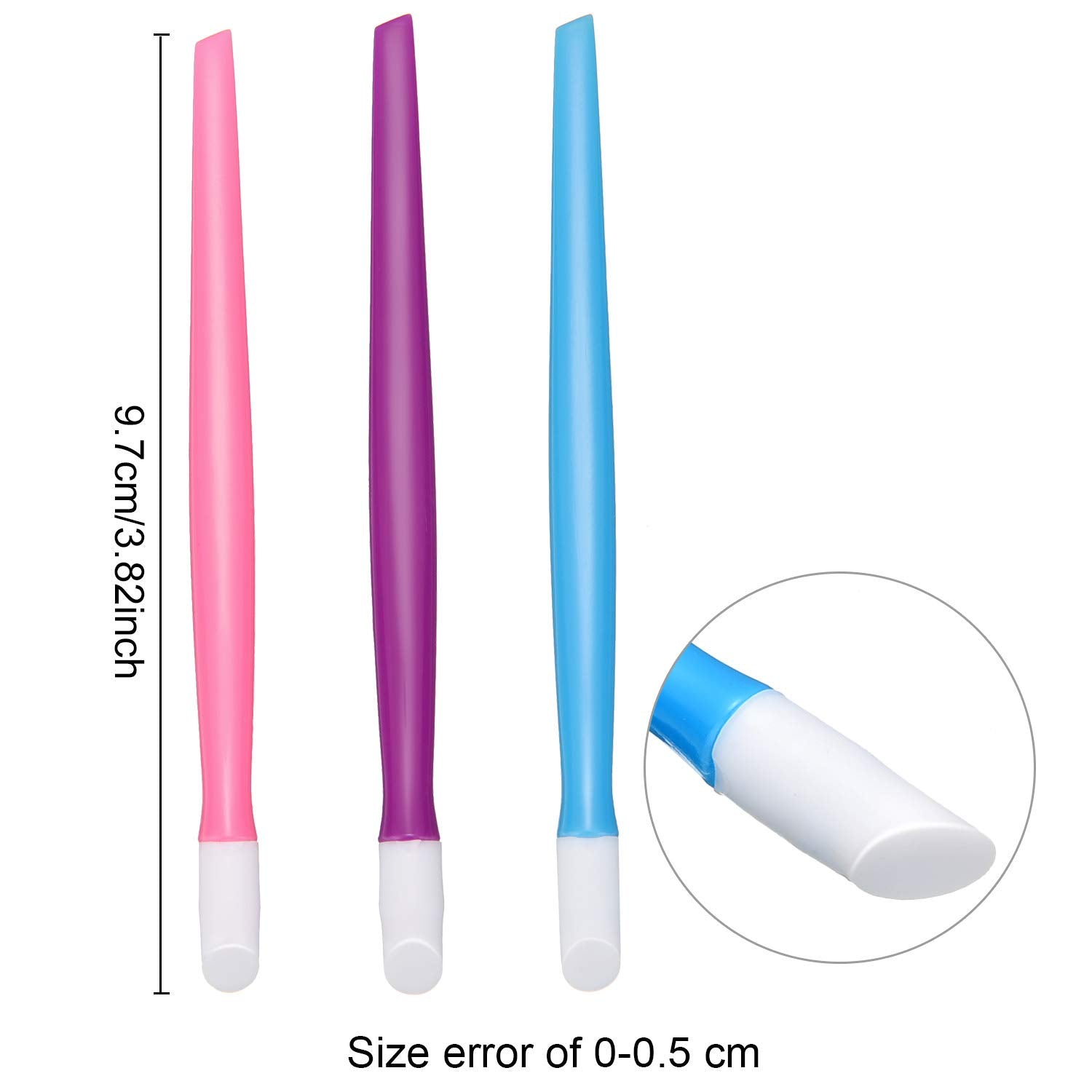 Assorted colors of BBTO plastic handle nail cleaners