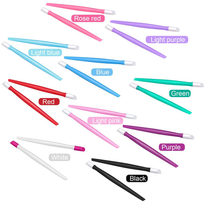 Top down view of 30 pieces rubber nail art tools