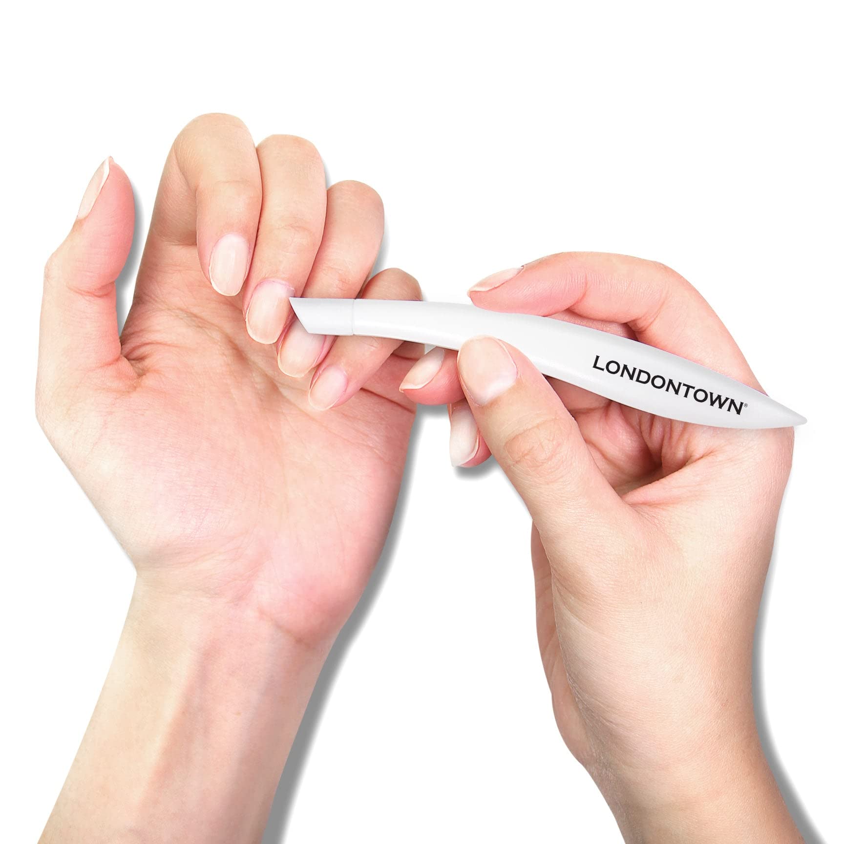 Professional grade Londontown cuticle pusher with beveled edge