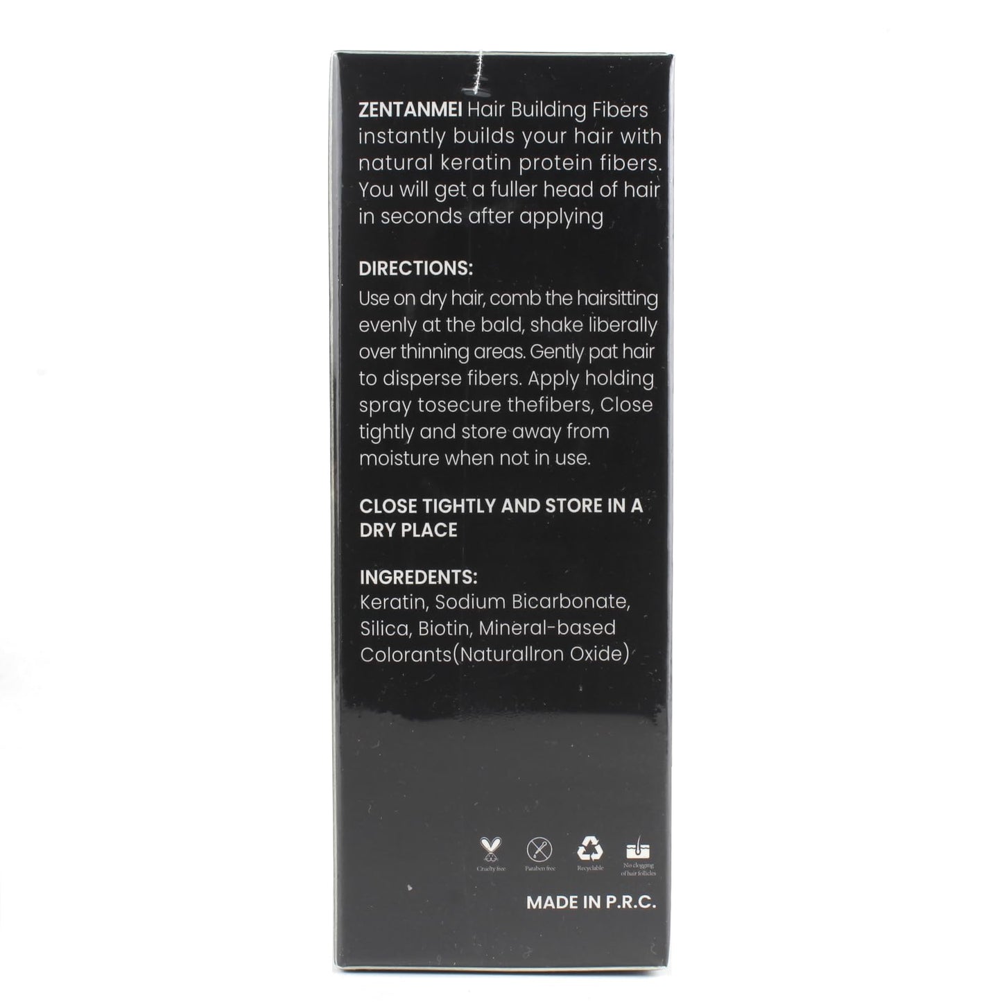 Premium imported USA hair care products packaging for thinning solutions.
