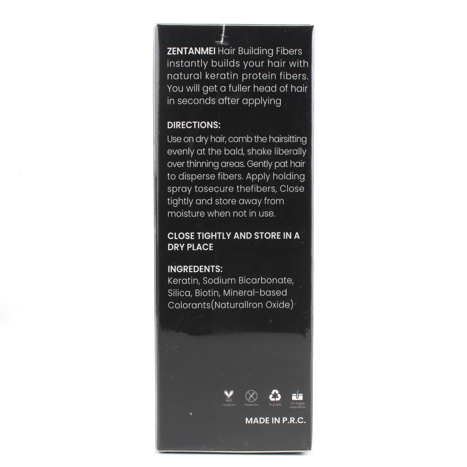 Premium imported USA hair care products packaging for thinning solutions.