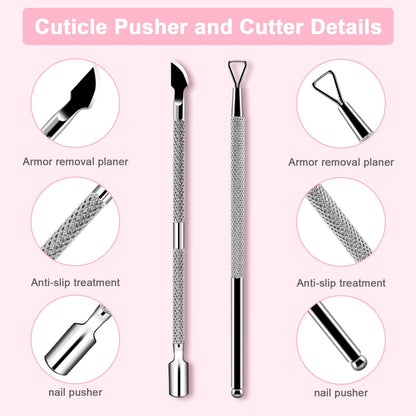 Close up of triangular nail scraper head for gel removal