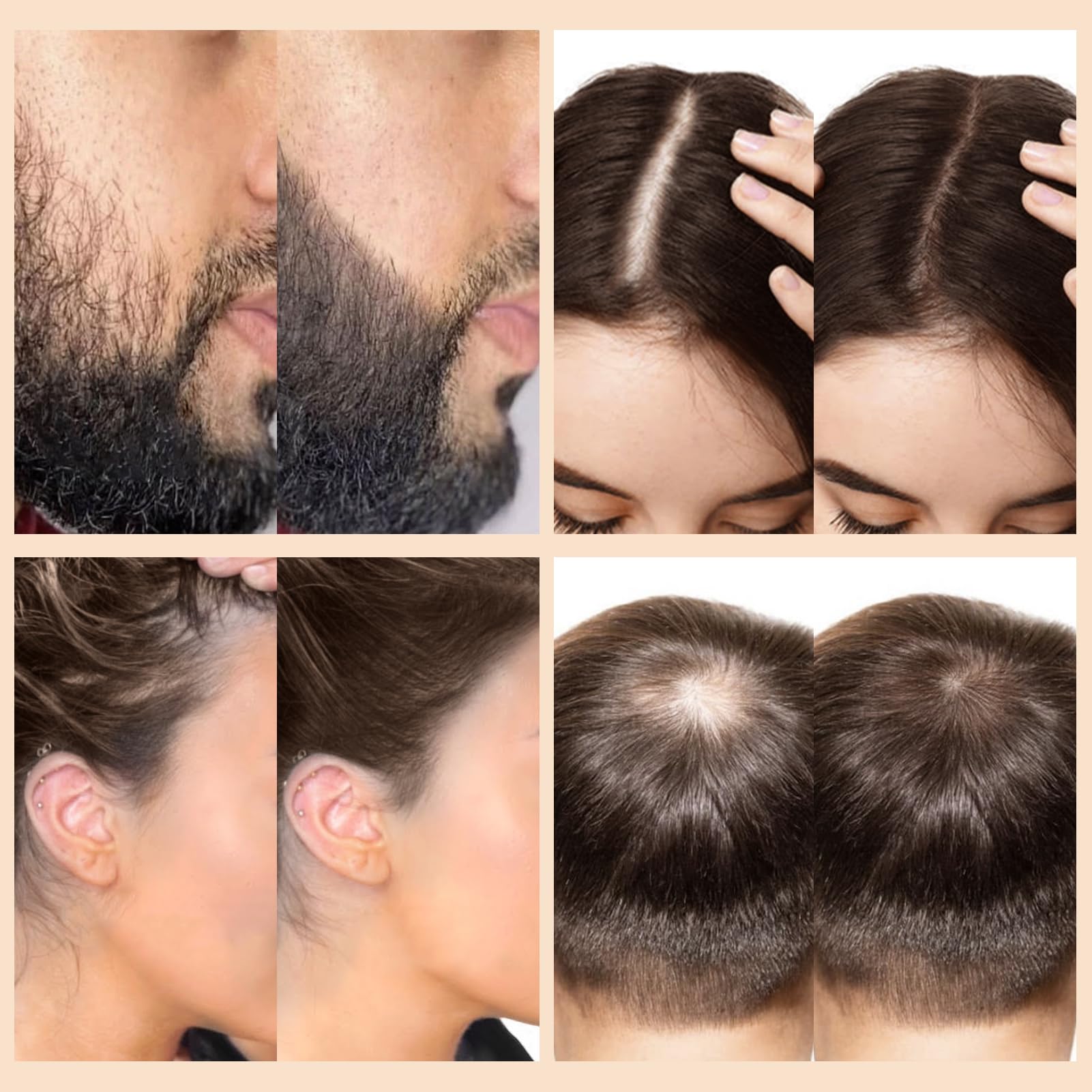 Full contents of the WOZUTUNT professional three-in-one hair and beard styling set.