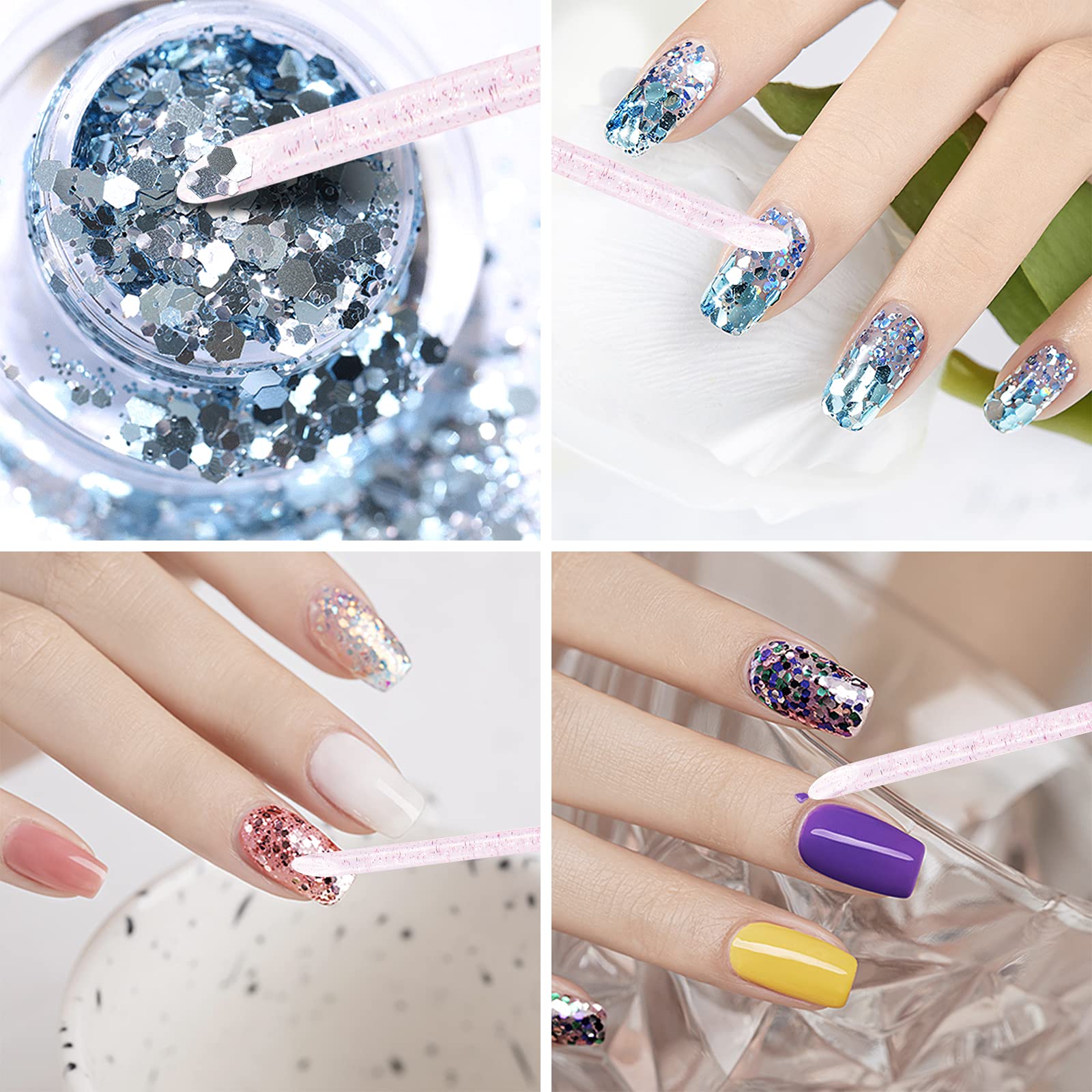 Beveled cuticle pusher tip for nail shaping
