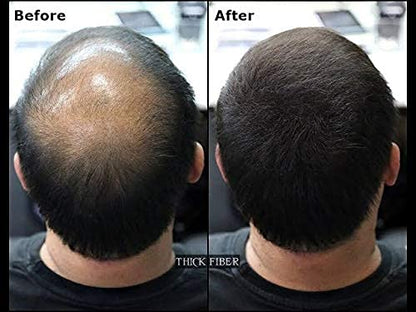 Thick Fiber weather resistant hair building fibers product demonstration angle