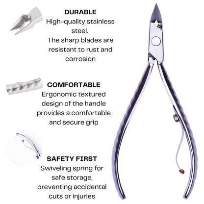 Close up of Mundial duplex cuticle pusher and scraper tool