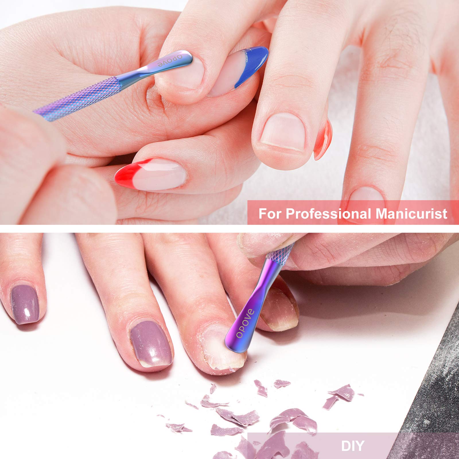 Opove P1 manicure tool showing ergonomic textured handle grip