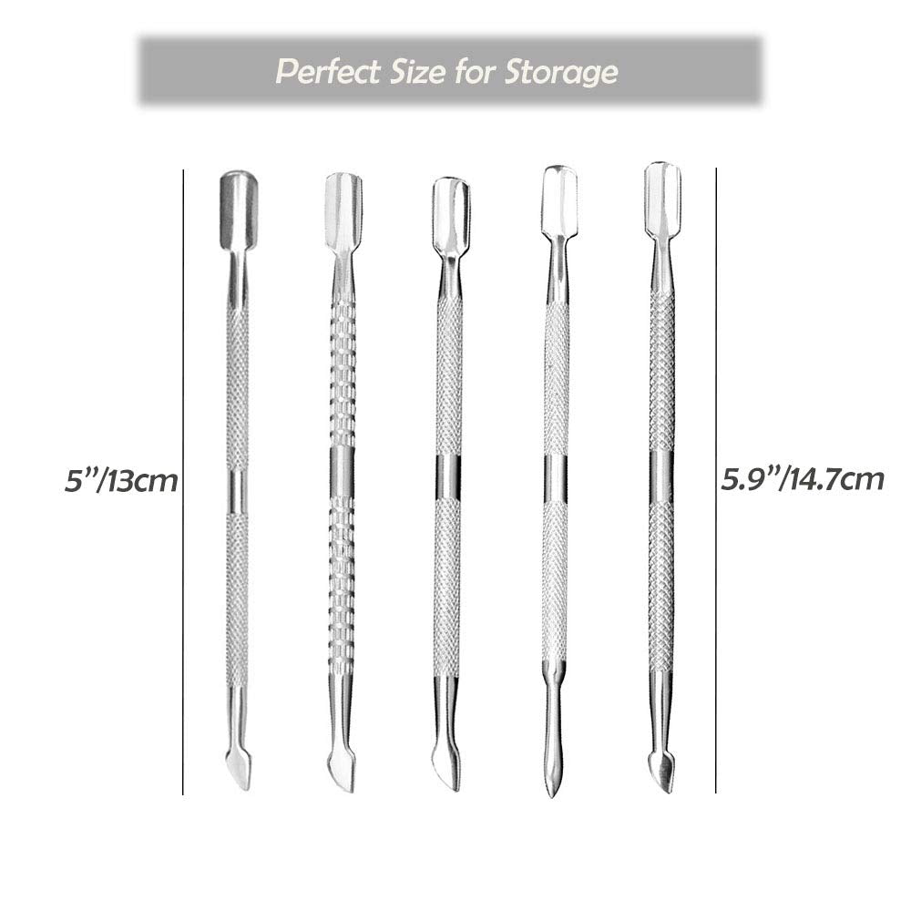 Professional stainless steel nail care kit for manicure and pedicure