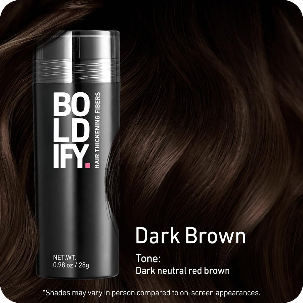 Boldify hair thickening fibers product packaging side profile