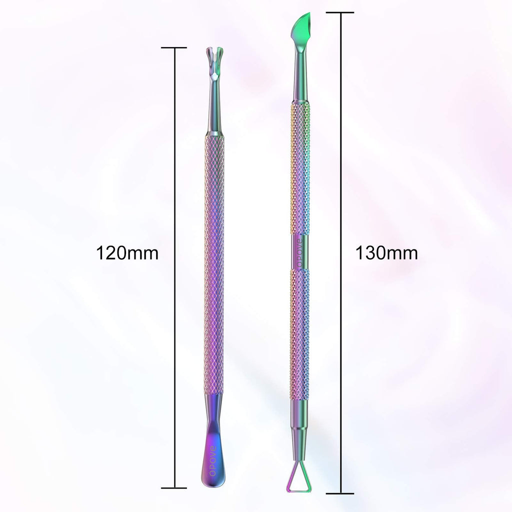 Using Opove cuticle pusher to prep natural nails