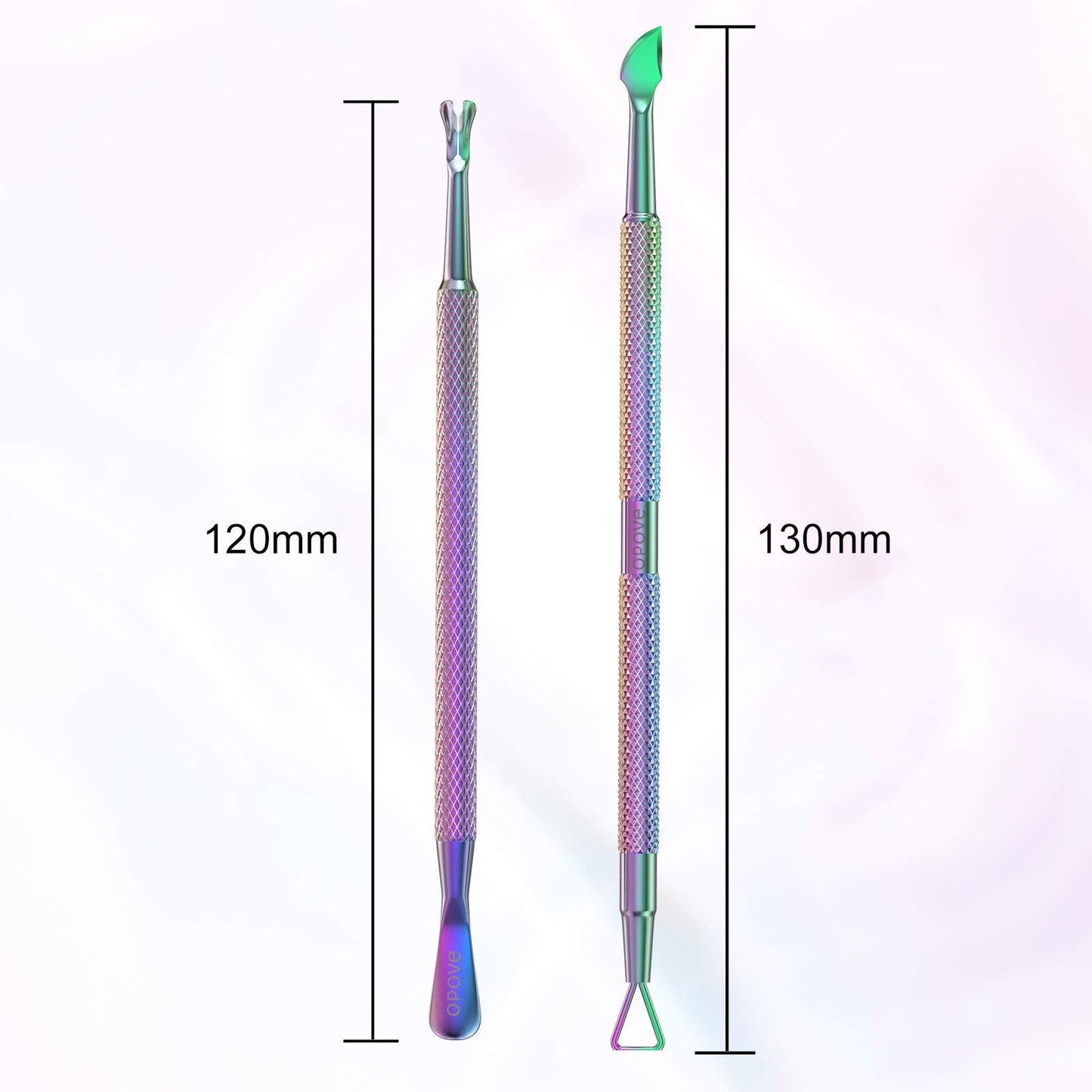 Using Opove cuticle pusher to prep natural nails