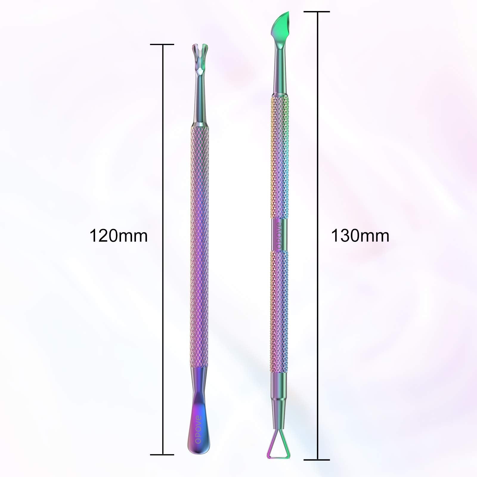 Using Opove cuticle pusher to prep natural nails