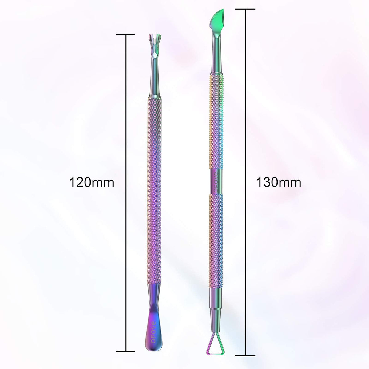 Using Opove cuticle pusher to prep natural nails