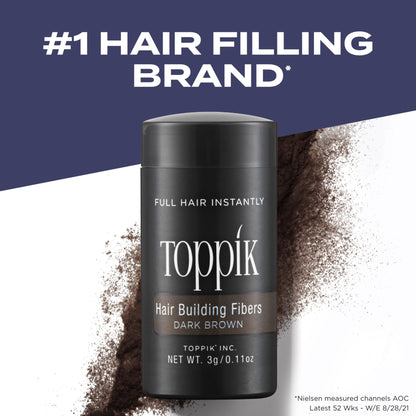 Toppik Keratin fibers applied to a thinning crown area demonstrating instant bald spot coverage