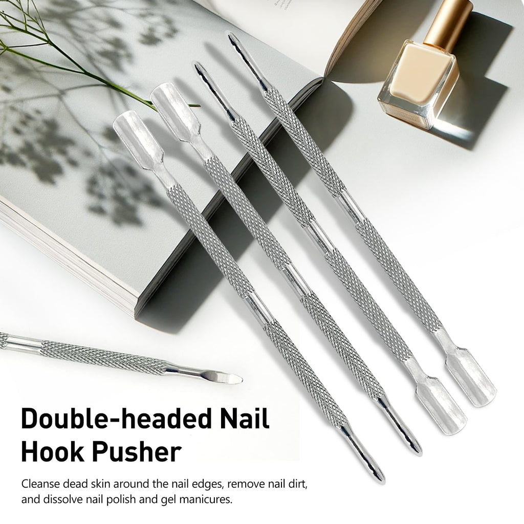 Five piece professional manicure nail tool set displayed