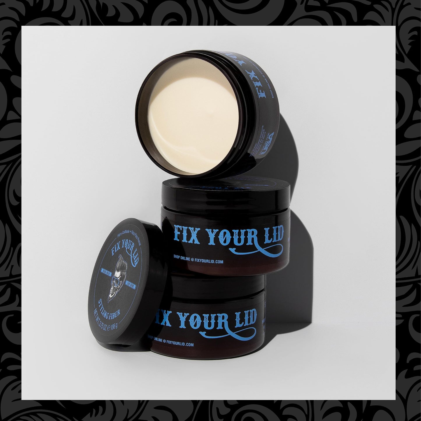 Fix Your Lid imported mens hair cream texture detail view