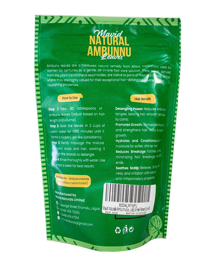 Authentic African herbal hair treatment packaging