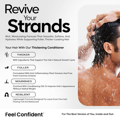 Feel Confident hair conditioner for thinning hair texture