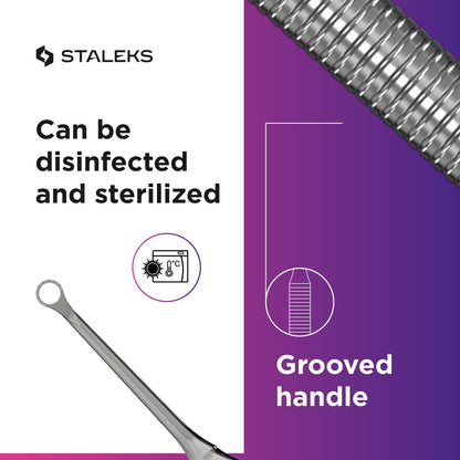 Stainless steel material detail of Staleks Pro Manicure Pusher