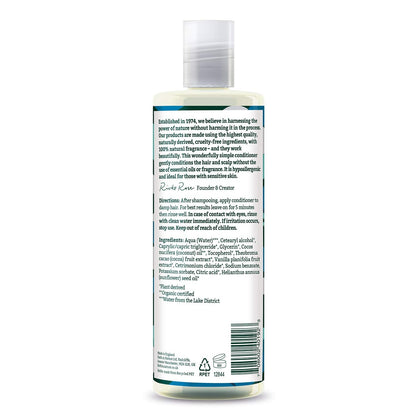 Faith In Nature unscented conditioner for sensitive scalp back view showing ingredients