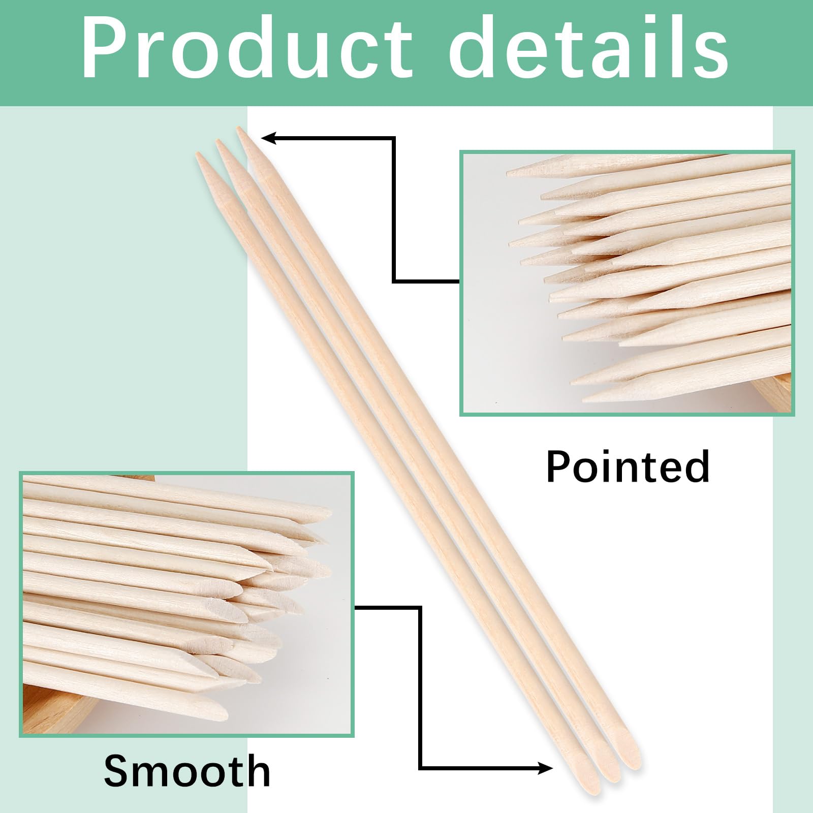 Bulk pack of 800 disposable wooden cuticle pushers