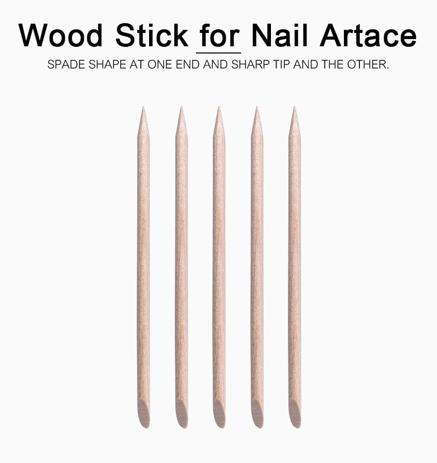 Professional nail art application using Kads wooden sticks