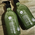 Luseta castor and hemp oil shampoo bottle cap detail