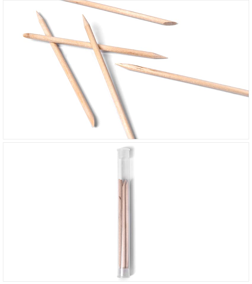 Full set of 5 orange wood sticks for manicure grooming