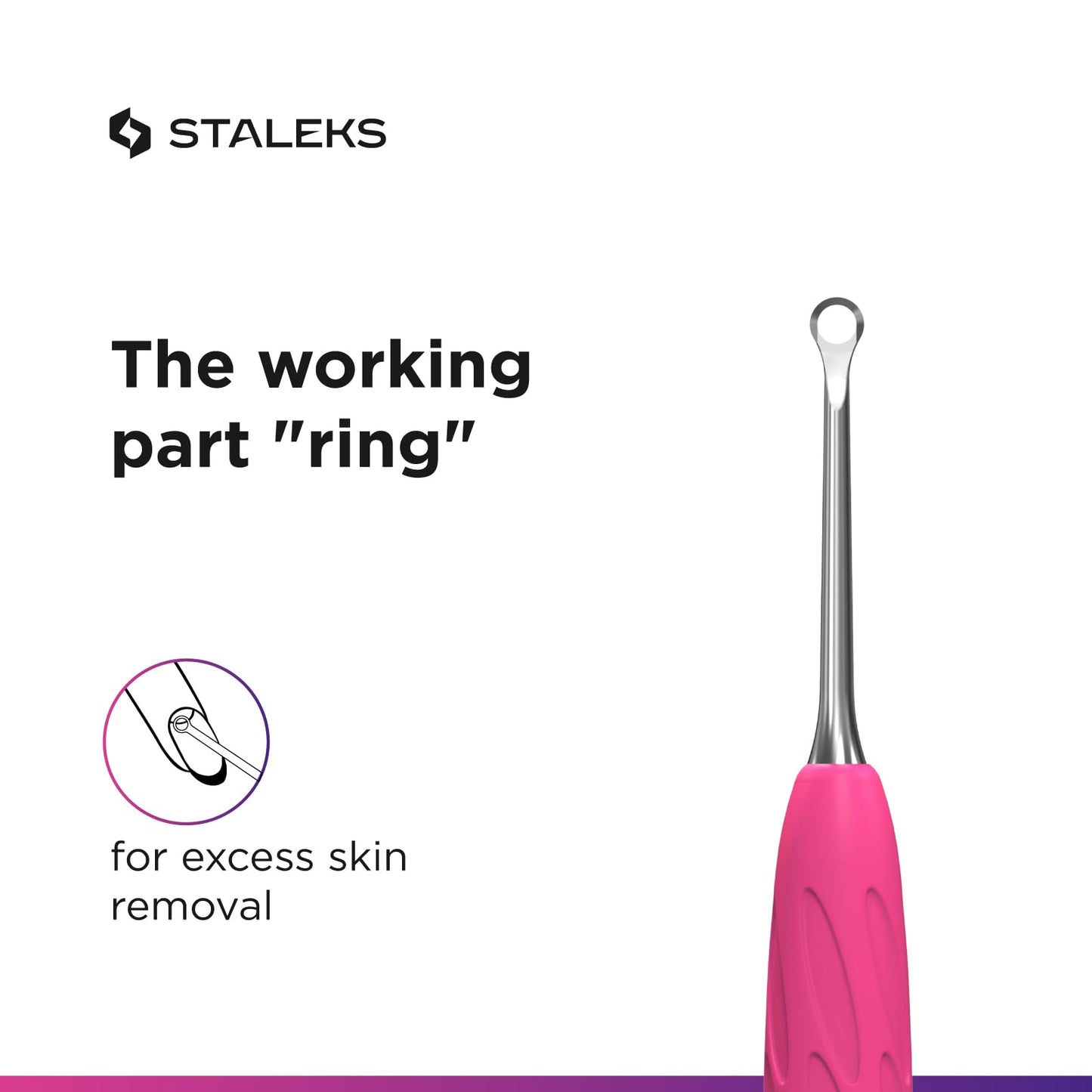 Stainless steel professional manicure tool for cuticle care
