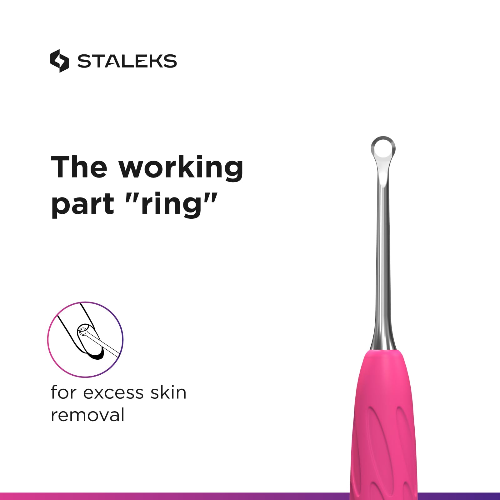 Stainless steel professional manicure tool for cuticle care