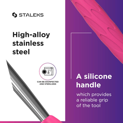 Professional nail instrument for cuticle cleaning and pushing