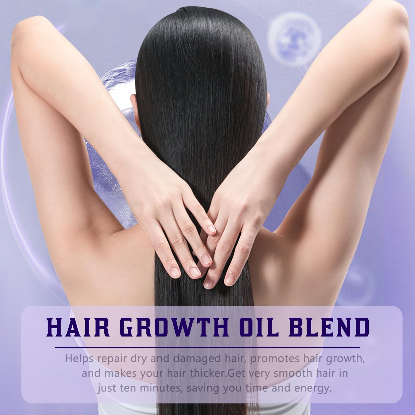 Side profile of Gupeouee hair growth oil bottle