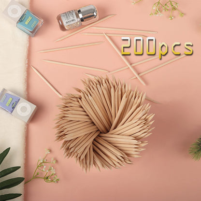 Natural wood manicure sticks for pedicure use