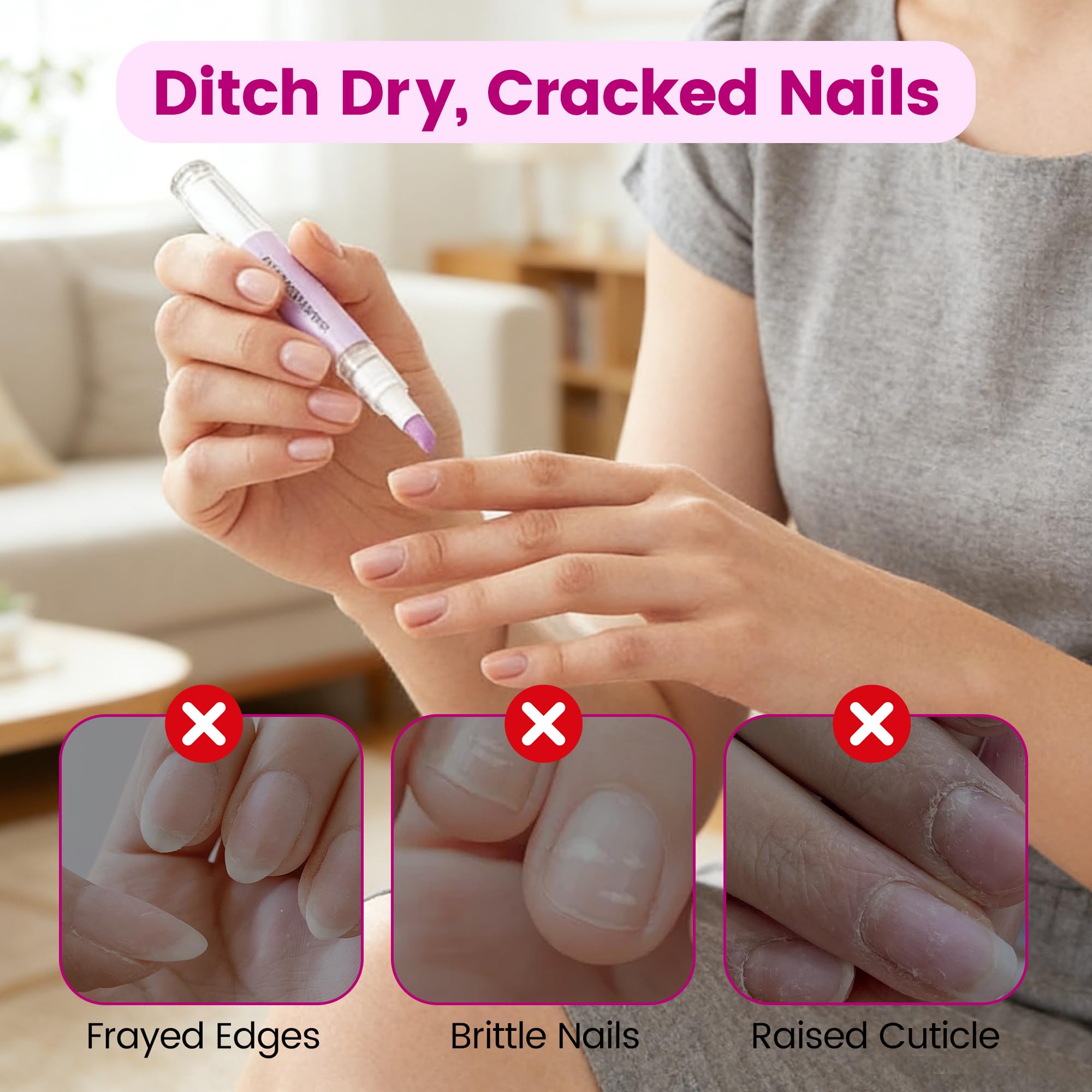 Angled ceramic tip cuticle pusher exfoliating dead skin on fingernails gently