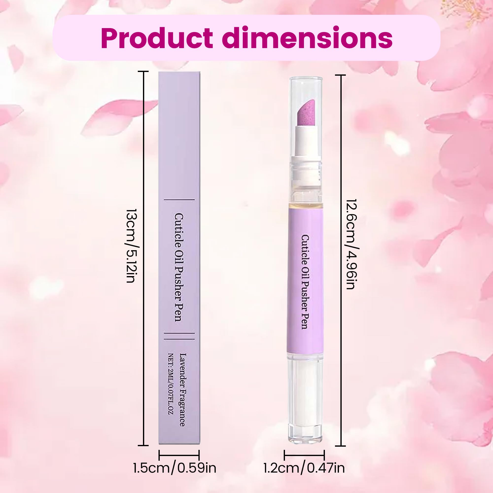 Portable travel size two in one professional nail care pen package contents