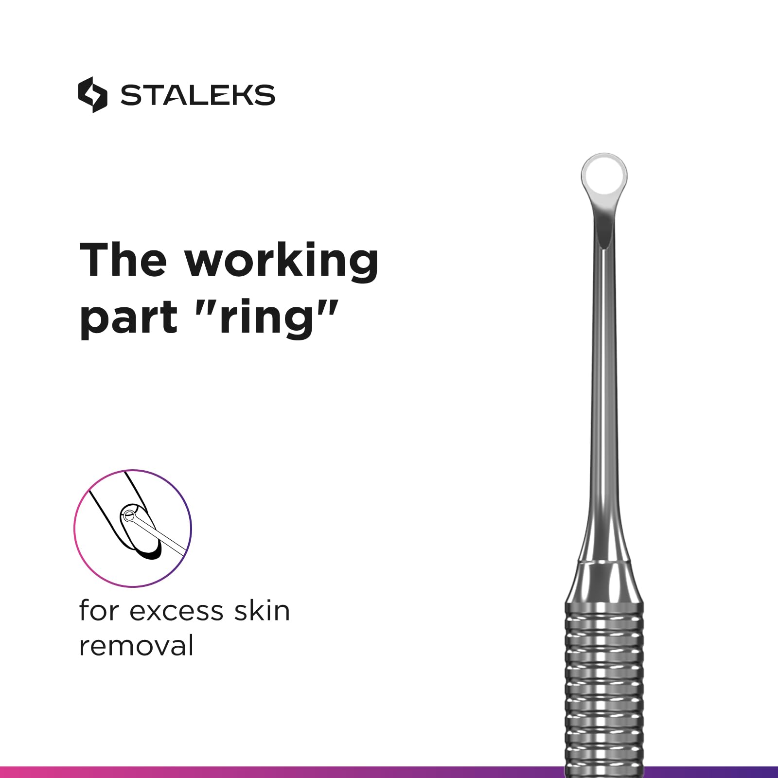 Professional manicure tool with ergonomic handle