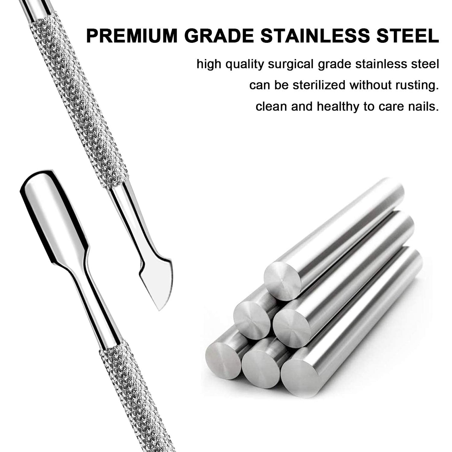 Hofason stainless steel manicure tools for gel polish removal