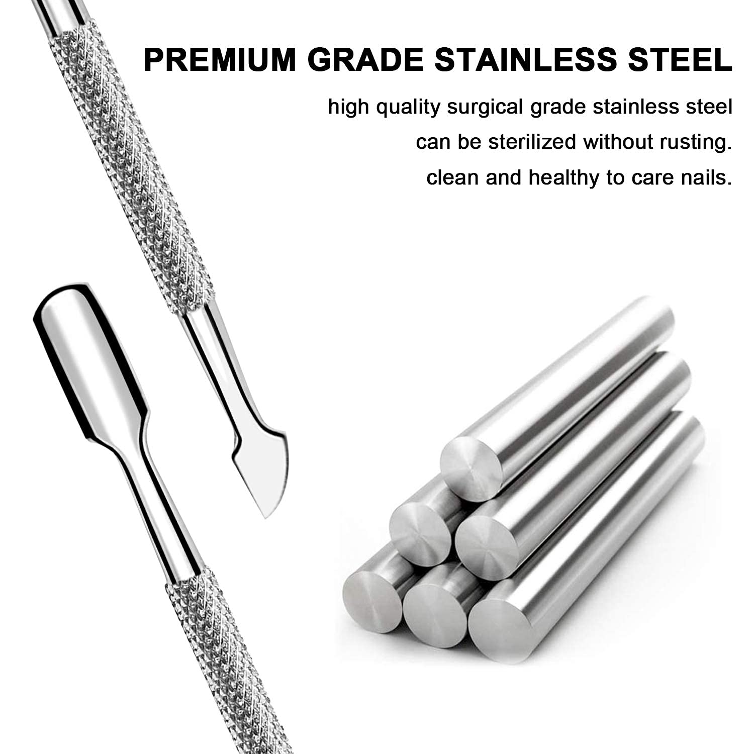 Hofason stainless steel manicure tools for gel polish removal