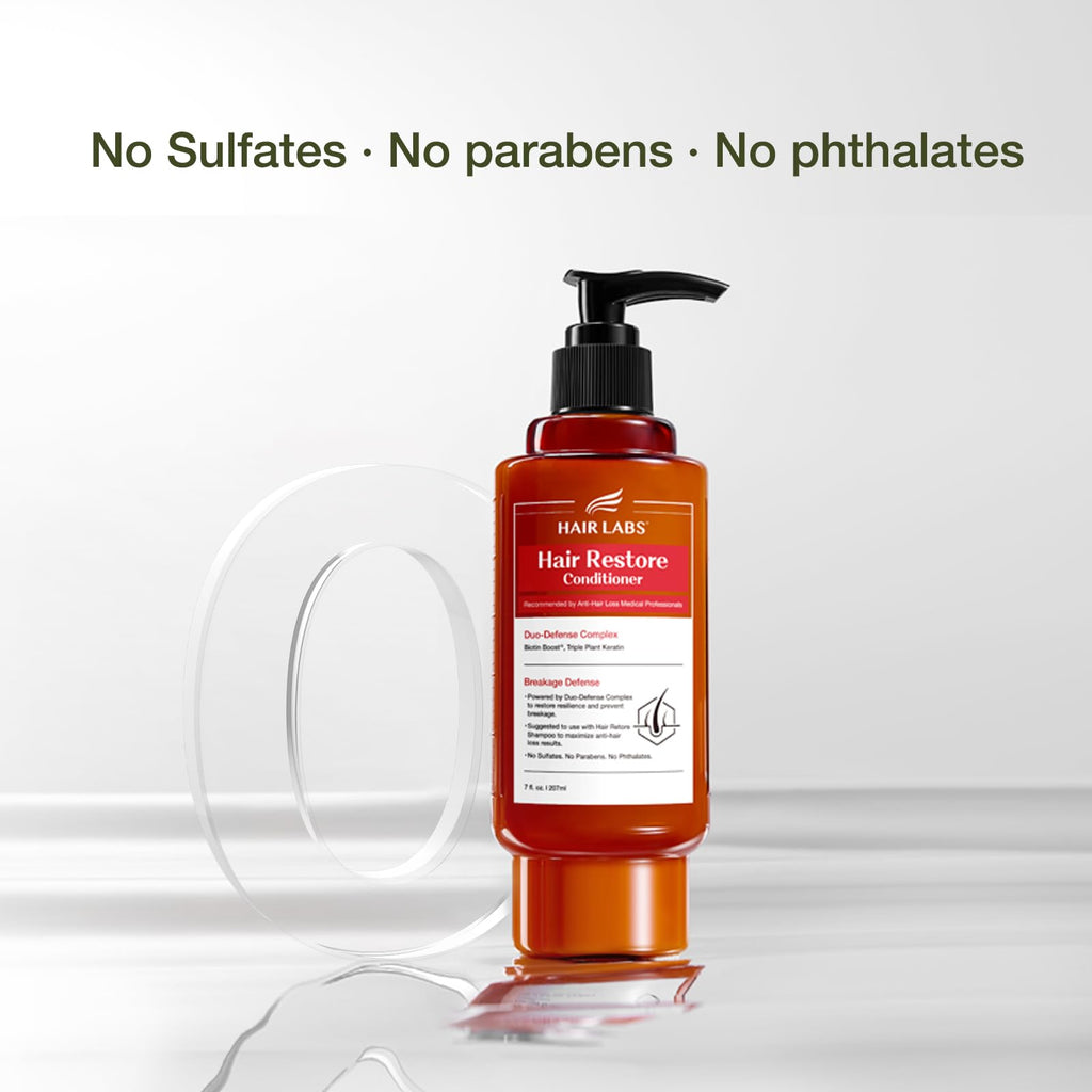 Hair Labs moisturizing conditioner ingredient highlights graphic