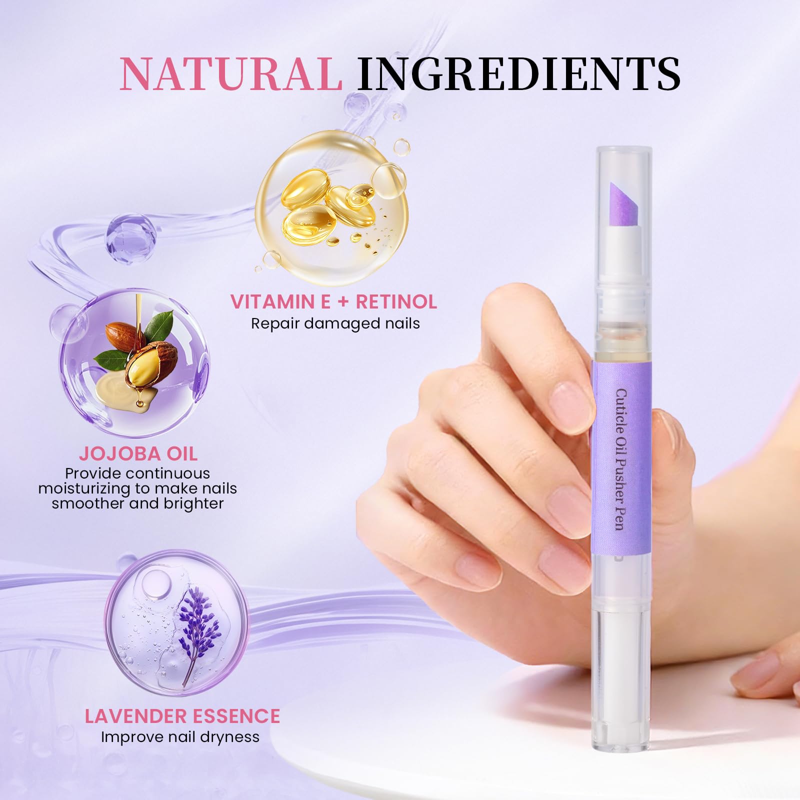 Compact leak resistant purple beauty tool held in hand showcasing its portability.