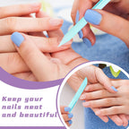 Demonstration of bevelled edge on natural fingernail cuticle