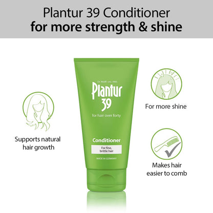Plantur 39 strengthening and moisturizing hair conditioner product label close up