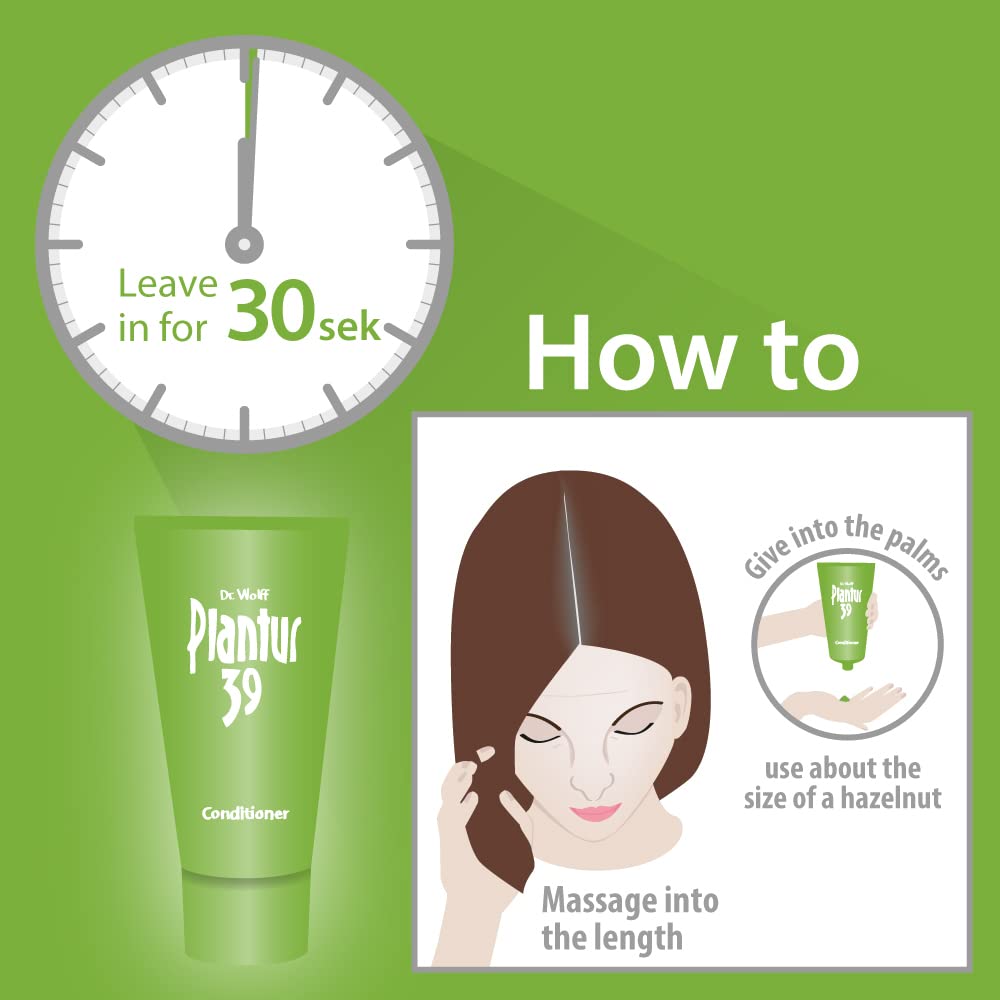 Sulfate free Plantur 39 conditioner tube for fine and brittle hair care