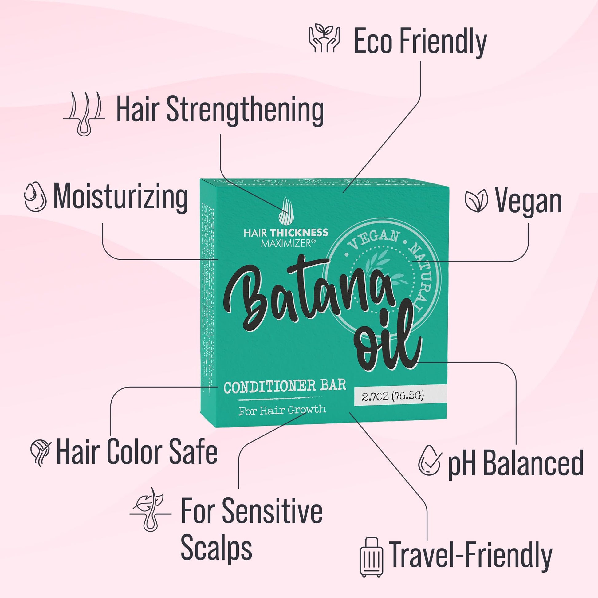Eco friendly solid conditioner bar for hair growth