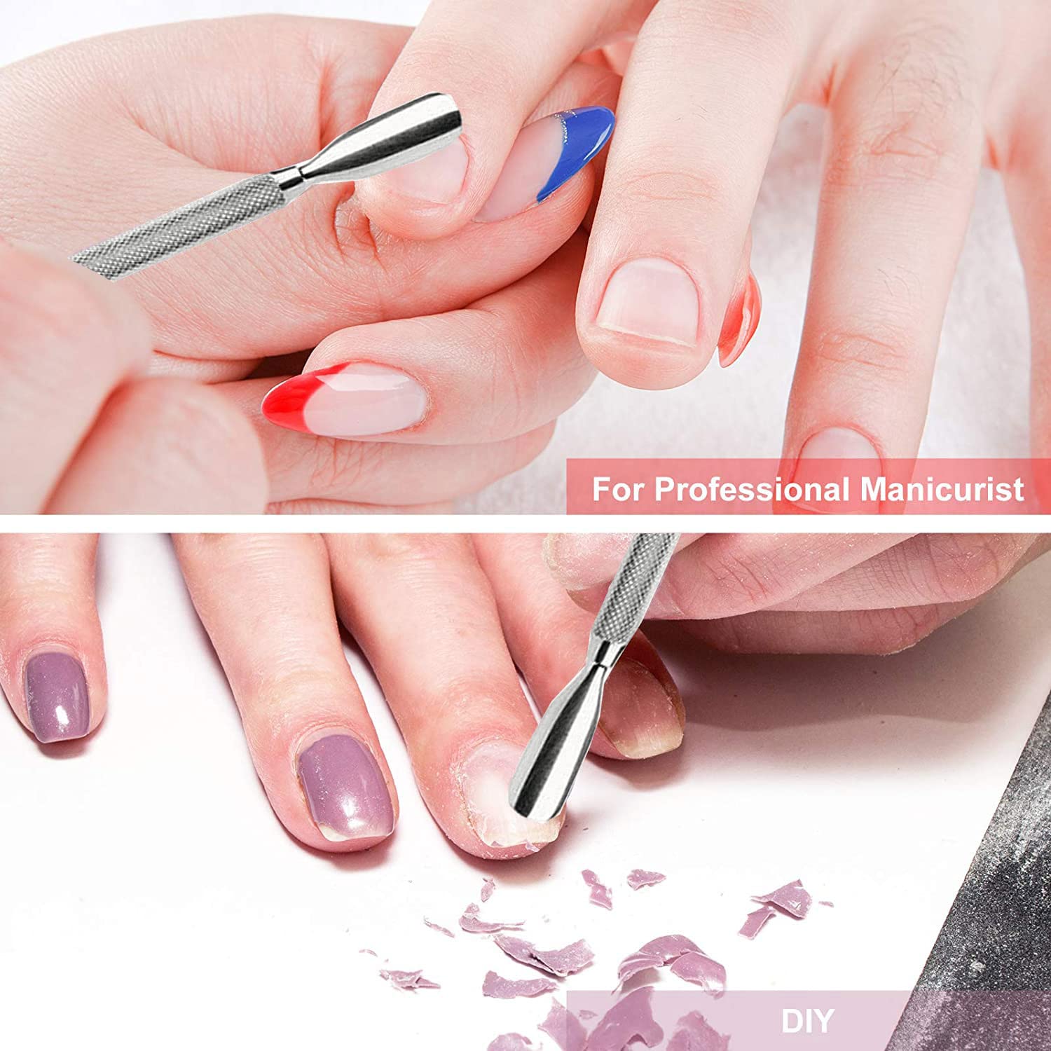 Top view of 4 piece Krisp Beauty cuticle remover kit