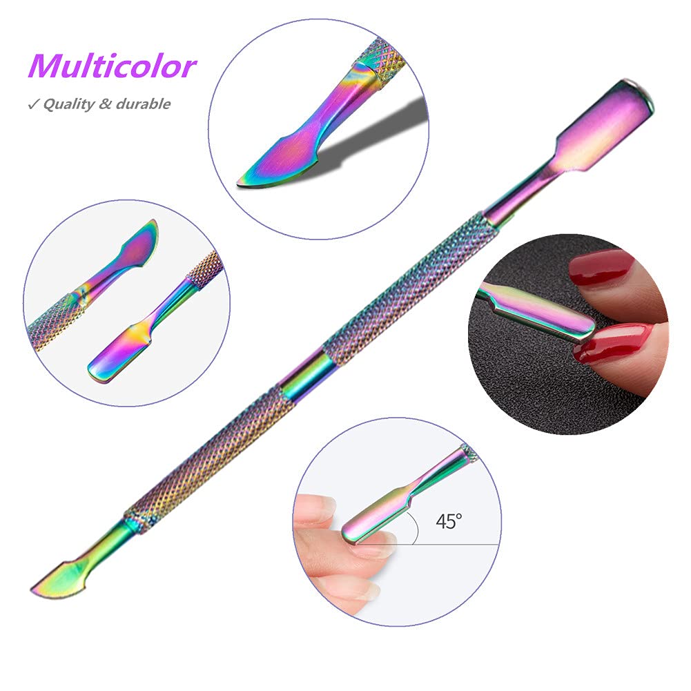 Stainless steel manicure tool set for natural and artificial nails